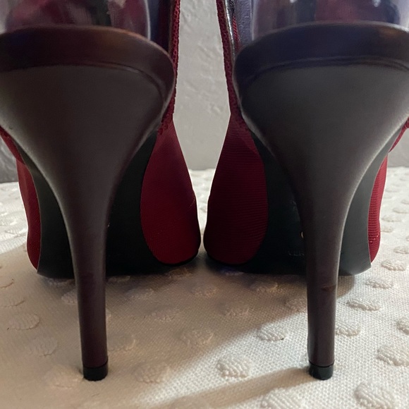 RARE!Vince Camuto Burgundy fabric slingback mule.SAMPLE Not on the retail market - Picture 4 of 16